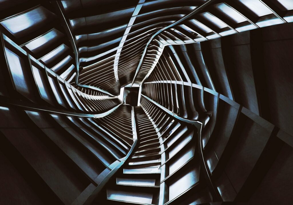 tunnel, metal, twisted-3385624.jpg