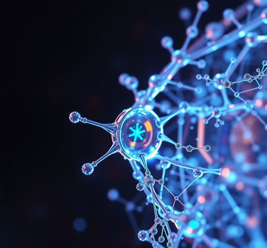 a close up of a nanotechnology lattice against a dark background